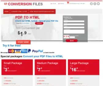 Conversionfile.com(The most accurate PDF to HTML conversion) Screenshot