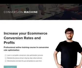 Conversionmachine.co(Ecommerce Conversion Rate Optimization Course) Screenshot