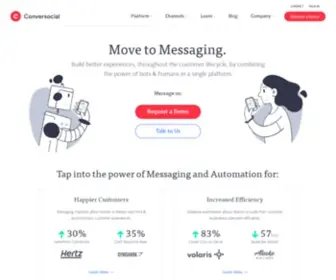 Conversocial.com(Move Your Customer Experience to Messaging) Screenshot