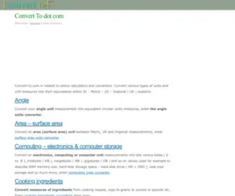 Convert-TO.com(Online converters for various units vs measures to different systems) Screenshot