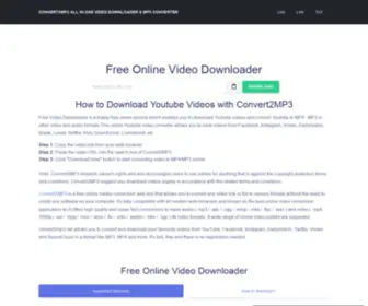 Convert2MP3S.com(Convert2MP3 Online Video Downloader & MP3 Converter) Screenshot