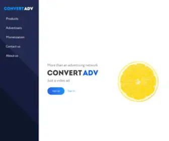 Convertadv.com(More than an advertising network) Screenshot