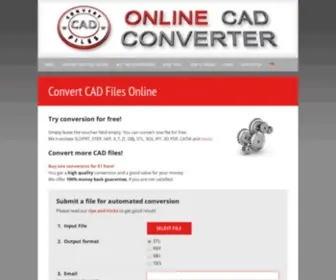 Convertcadfiles.com(Convert CAD files online) Screenshot