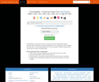 Convertezilla.com(Download online videos in mp3 or mp4) Screenshot