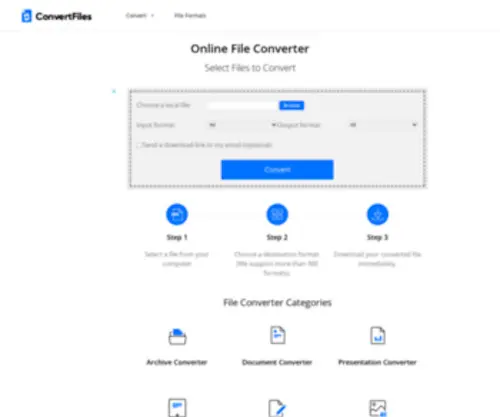 Convertfiles.com(Free & Online File Converter) Screenshot