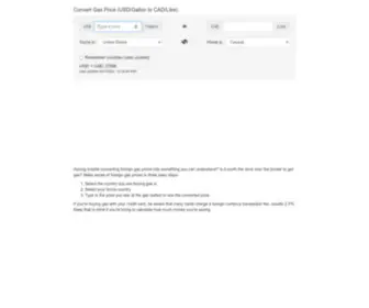 Convertgasprice.com(Convert Gas Price (USD/Gallon to CAD/Litre)) Screenshot