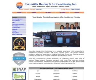 Convertibleair.com(Convertible Heating and Air Conditioning Inc) Screenshot