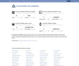 Convertidorunidades.com(Convertidor de unidades) Screenshot
