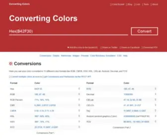 Convertingcolors.com(Converting Colors) Screenshot