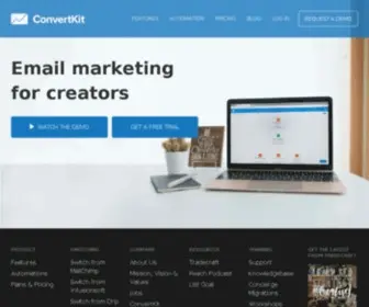 Convertkit-Mail2.com(Log in) Screenshot