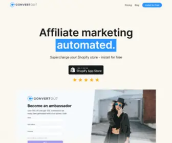 Convertout.com(Affiliates & Ambassadors) Screenshot