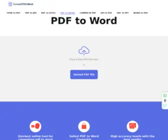 Convertpdftoword.io(PDF to Word) Screenshot