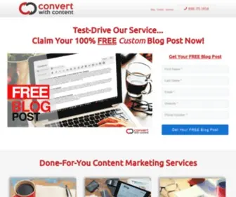 Convertwithcontent.com(Blog Management Service) Screenshot