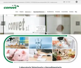 Convet.net(Laboratorio de Análisis Alimentario y Veterinario Especializado) Screenshot