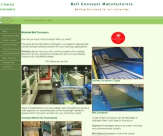 Conveyor-Belt.co.uk(Belt Conveyor Manufacturers Brickade Ltd) Screenshot