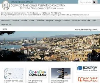 Convittoge.edu.it(Sito web istituzionale Convitto Nazionale Cristoforo Colombo) Screenshot