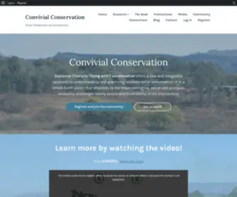 Convivialconservation.com(From Protection to Connection) Screenshot