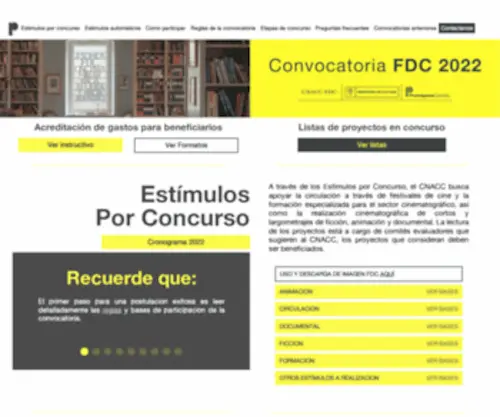 Convocatoriafdc.com(Fondo de desarrollo cinematografico) Screenshot