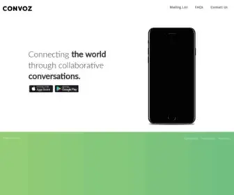 Convoz.com(Connecting the world through collaborative conversations) Screenshot