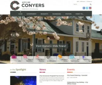 Conyersga.com(City of Conyers) Screenshot