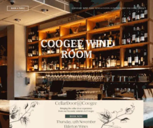 Coogeewineroom.com.au(Coogee Restaurant & Wine Bar) Screenshot