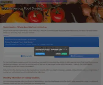 Cook-Maestro.com(Where dreams of food become true) Screenshot