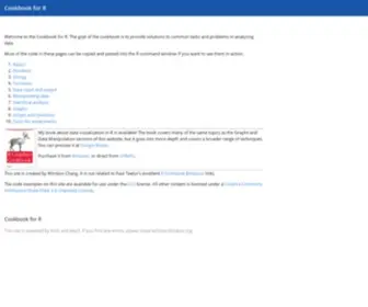 Cookbook-R.com(This site) Screenshot