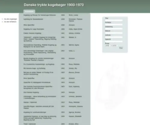 Cookbooks.dk(Danske) Screenshot