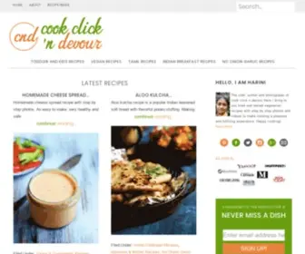 Cookclickndevour.com(Vegetarian Food Blog) Screenshot