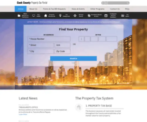 Cookcountypropertyinfo.com(Property Tax Portal) Screenshot