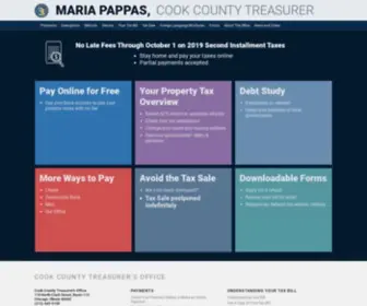 Cookcountytreasurer.com(Cook county treasurer's office) Screenshot