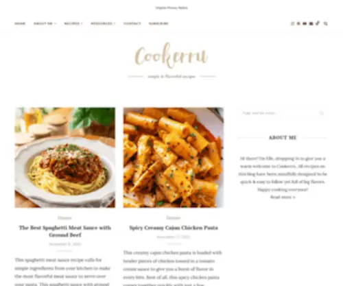 Cookerru.com(Simple Indulgent Recipes) Screenshot