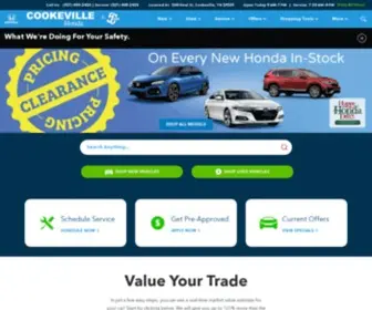 Cookevillehonda.com(Cookeville Honda in Tennessee) Screenshot