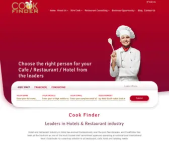 Cookfinders.com(Hire Cook) Screenshot