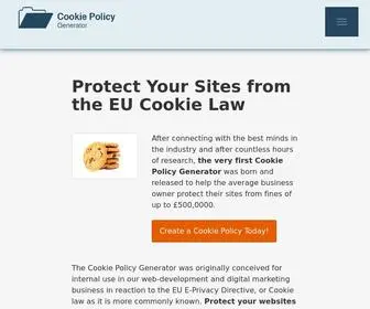 Cookiepolicygenerator.com(Cookies Policy Generator) Screenshot