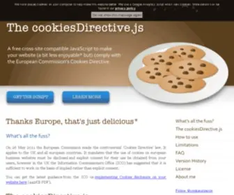 Cookiesdirective.com(The cookiesDirective.js) Screenshot