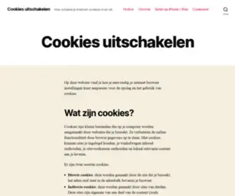 Cookiesuitschakelen.nl(Cookies uitschakelen) Screenshot