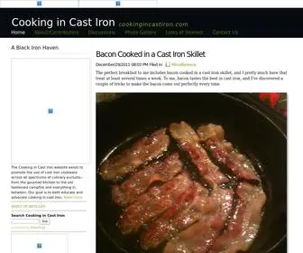 Cookingincastiron.com(Cooking in Cast Iron) Screenshot