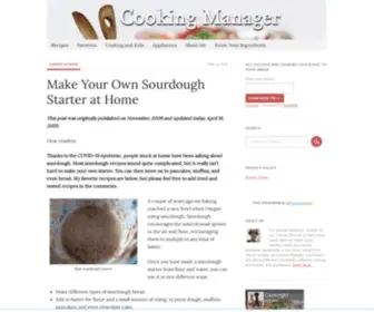 Cookingmanager.com(Helping Home Cooks Save Time and Money) Screenshot