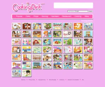Cookingpink.com(Cooking Games At Cooking Pink) Screenshot
