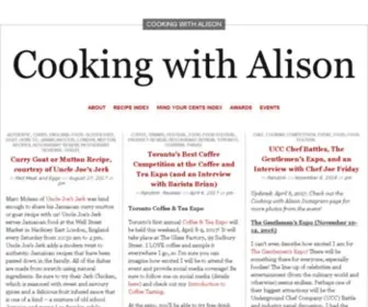 Cookingwithalison.com(Cooking with Alison) Screenshot
