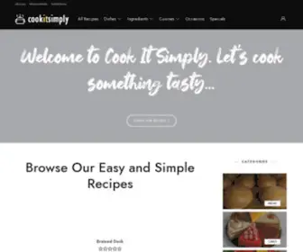 Cookitsimply.com(Browse Our Easy and Simple Recipes) Screenshot