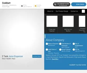 Cookkart.co(Bakery Machines and Commercial Kitchen Machine Manufacturer) Screenshot