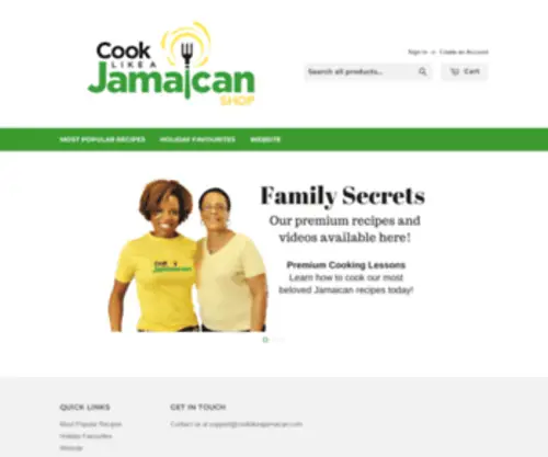 Cooklikeajamaicanshop.com(Cook Like a Jamaican) Screenshot
