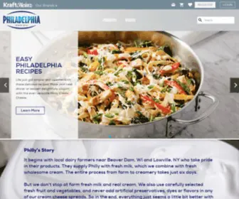 Cookphilly.com(Philadelphia Cream Cheese & Cooking Creme Recipes & Products) Screenshot