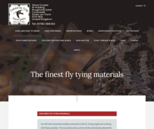 Cookshill-FLYtying.co.uk(Cookshill Fly Tying Materials) Screenshot