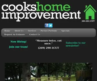 Cookshomeimprovement.com(Cook's Home Improvement...for ALL your home improvement needs....CUT) Screenshot