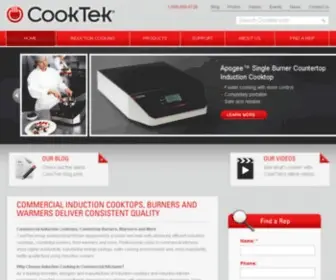 Cooktek.com(Induction Cooktops) Screenshot