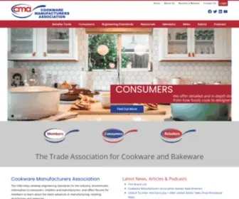 Cookware.org(Cookware Manufacturers Association) Screenshot