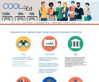 Cool4ED.org(The California Open Online Library for Education (COOL4Ed)) Screenshot